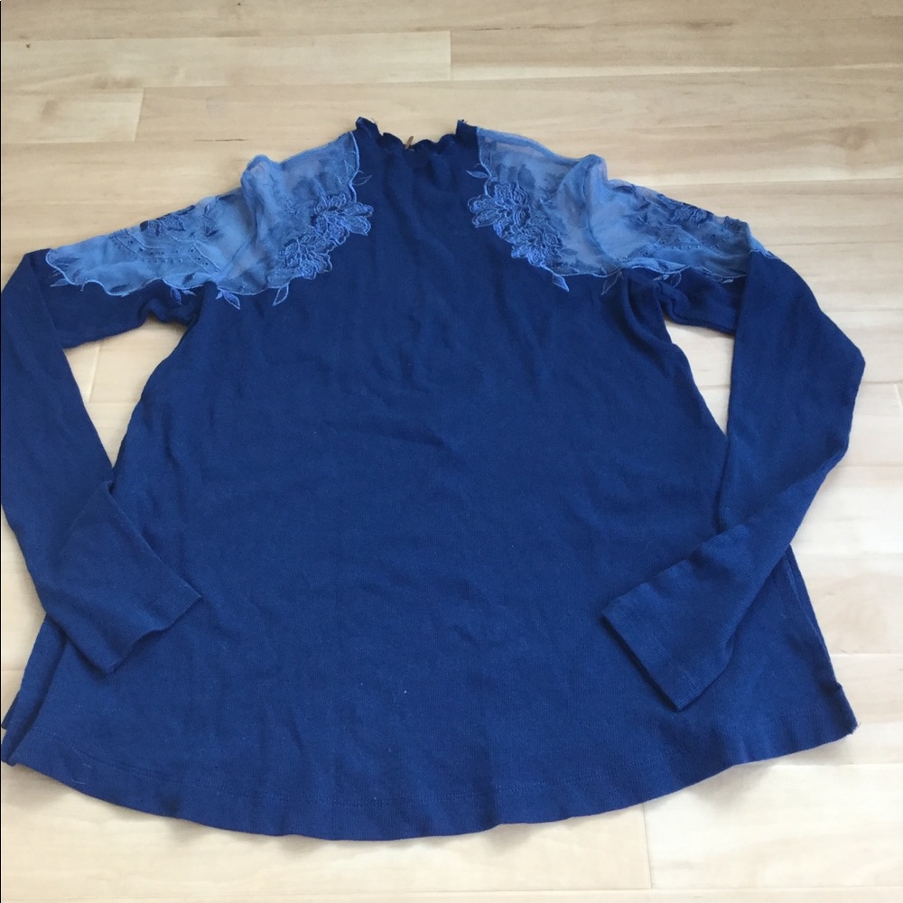Free People Embroidered Illusion top